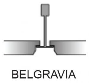 Tavane casetate - Placa tavan casetat Knauf Danoline Belgravia cant E T15 12.5 mm Q1